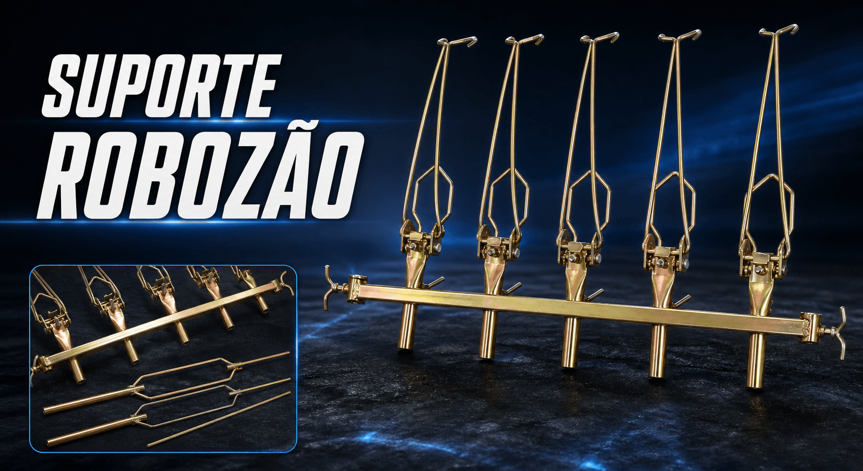 Banner de suporte robozão para varas de pesca
